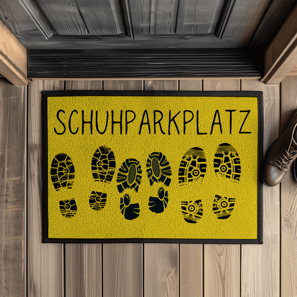 Fußmatte mit Gummirand - Schuhparkplatz